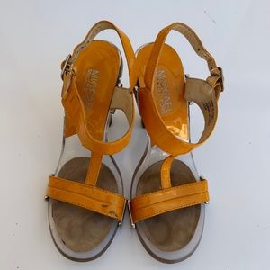 Michael Kors Yellow/Orange High Heels Size 5.5M.